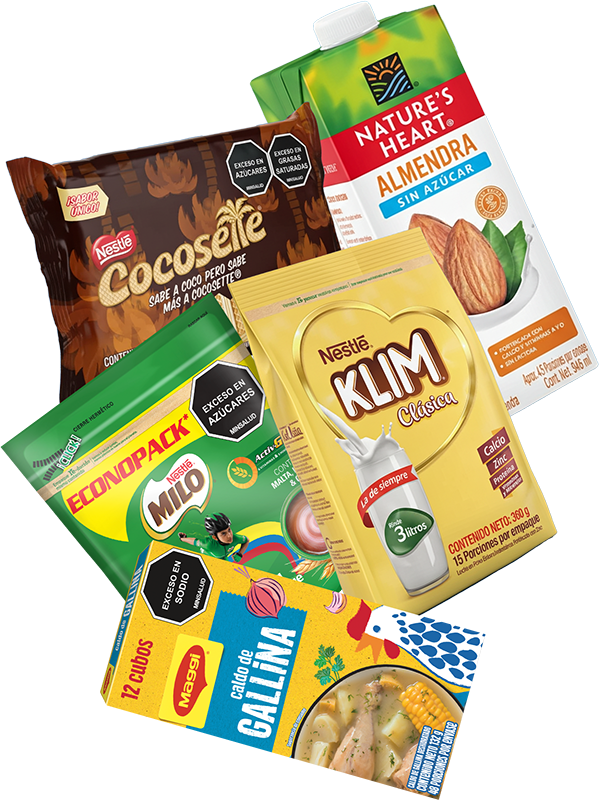 Milo, Klim, Maggi, Cocosette, Natures Heart en la promo Nestlé